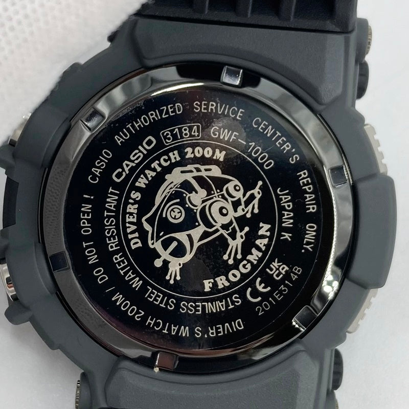 CASIO G-SHOCK Watch Frogman Digital Radio Black GWF-1000-1JF Used in Japan