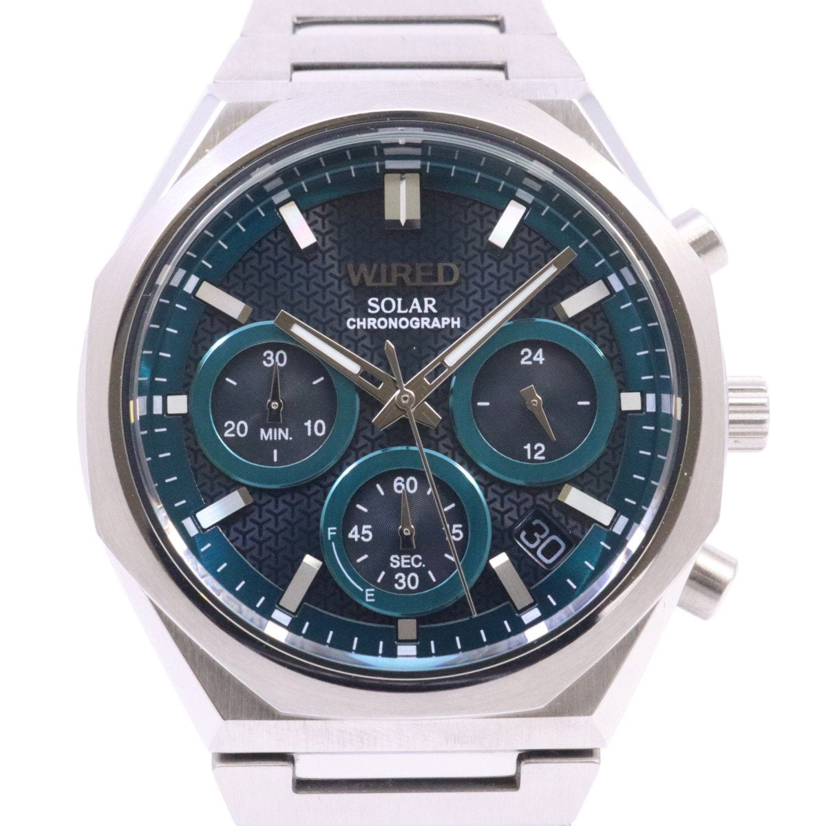 Seiko Watch Wired Reflection Chronograph Radio Solar AGAD418 Used in Japan