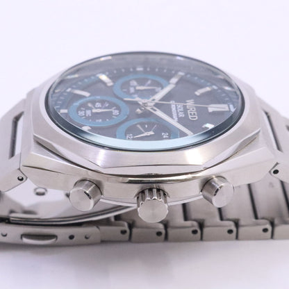 Seiko Watch Wired Reflection Chronograph Radio Solar AGAD418 Used in Japan