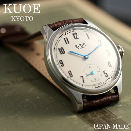 KUOE Watch Leather Strap Waterproof Made in Japan Antique Design Kyoto Brand Cla