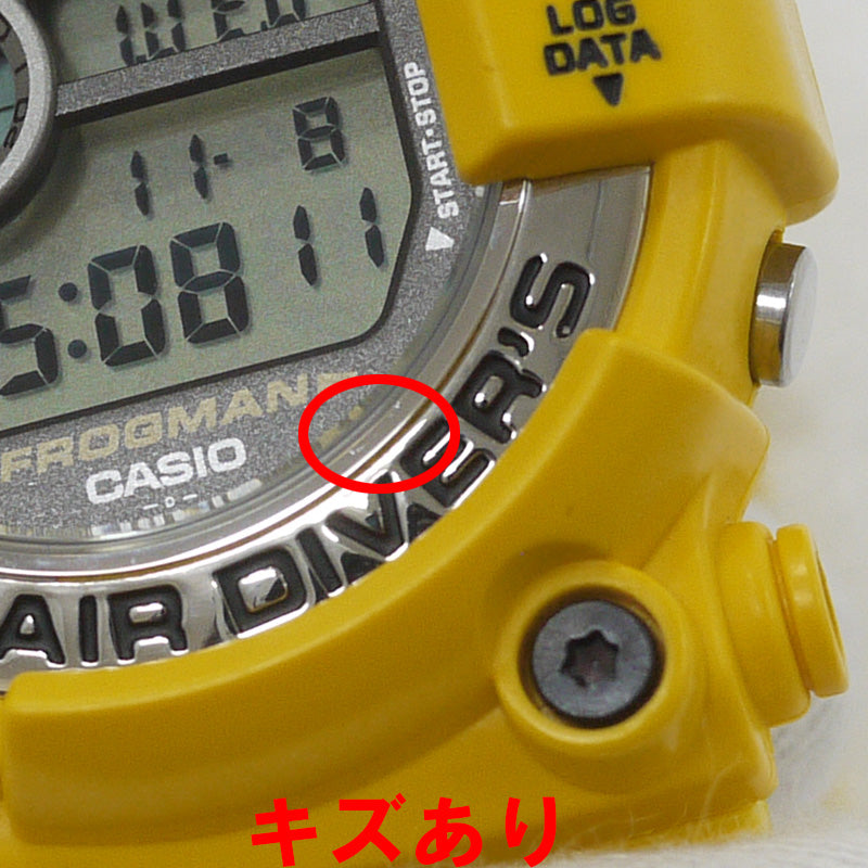 Casio Watch G-Shock Frogman Quartz Yellow DW-8250Y-9T Used in Japan