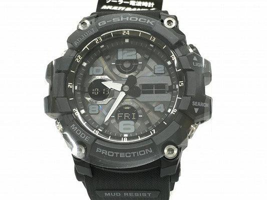 Casio Watch G-Shock Mudmaster Electric Wave Solar GWG-100-1AJF Used in Japan