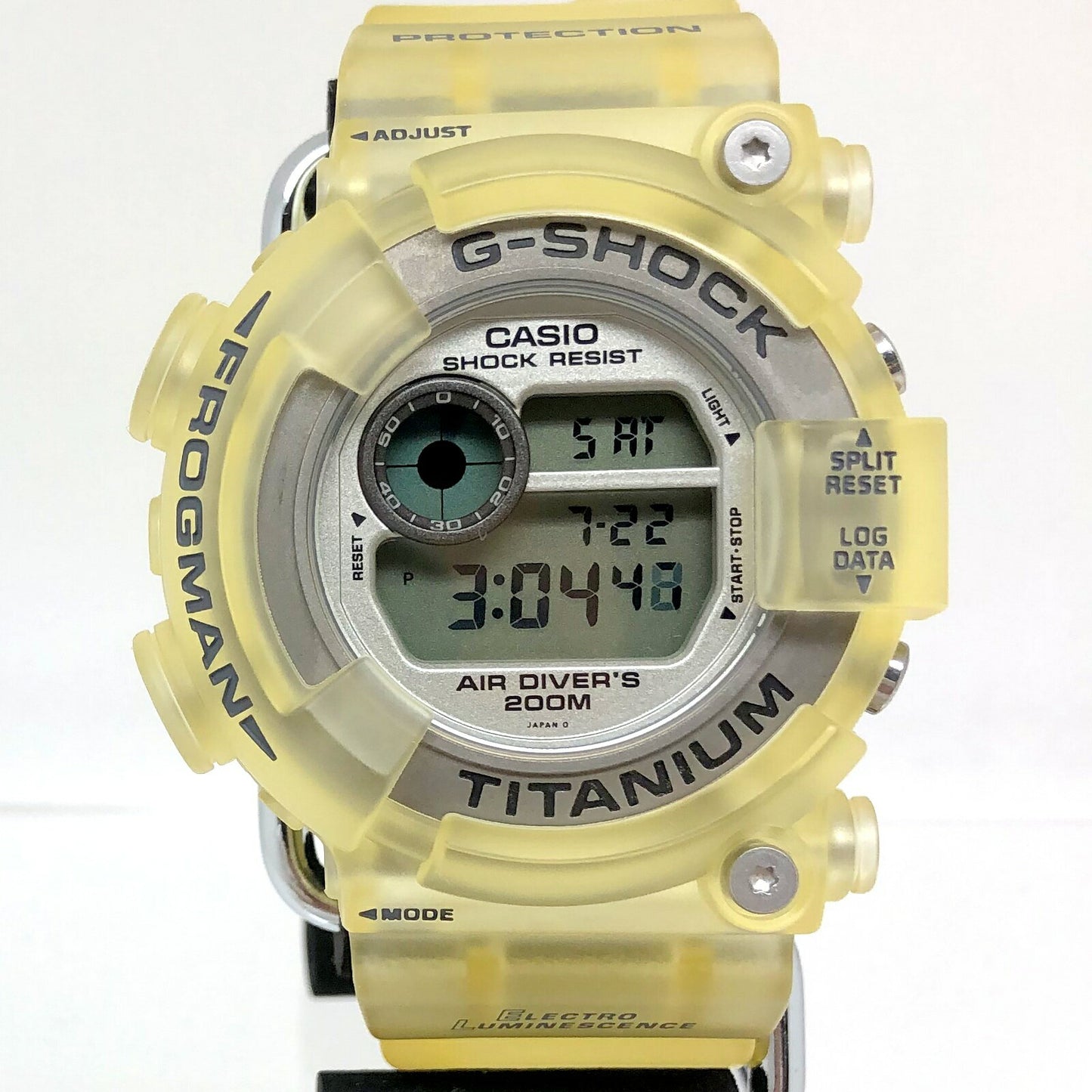 Casio Watch G-Shock Frogman White Skeleton  Quartz DW-8200WC Used in Japan