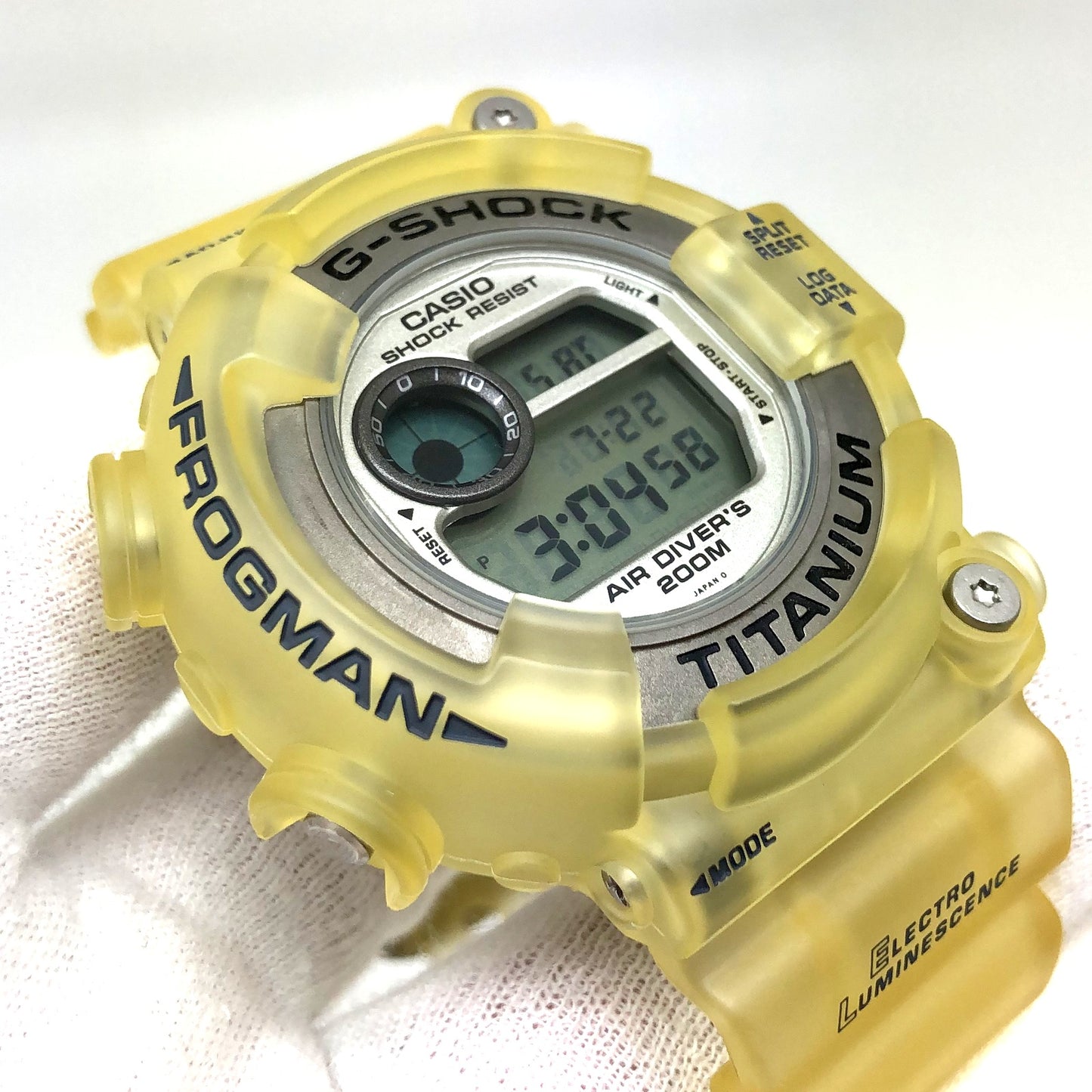 Casio Watch G-Shock Frogman White Skeleton  Quartz DW-8200WC Used in Japan