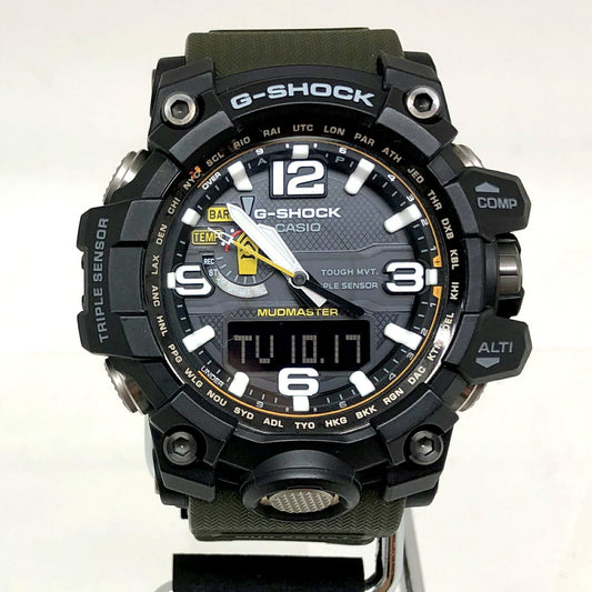 Casio Watch G-Shock Mudmaster Radio Wave Solar GWG-1000-1A3JF Used in Japan