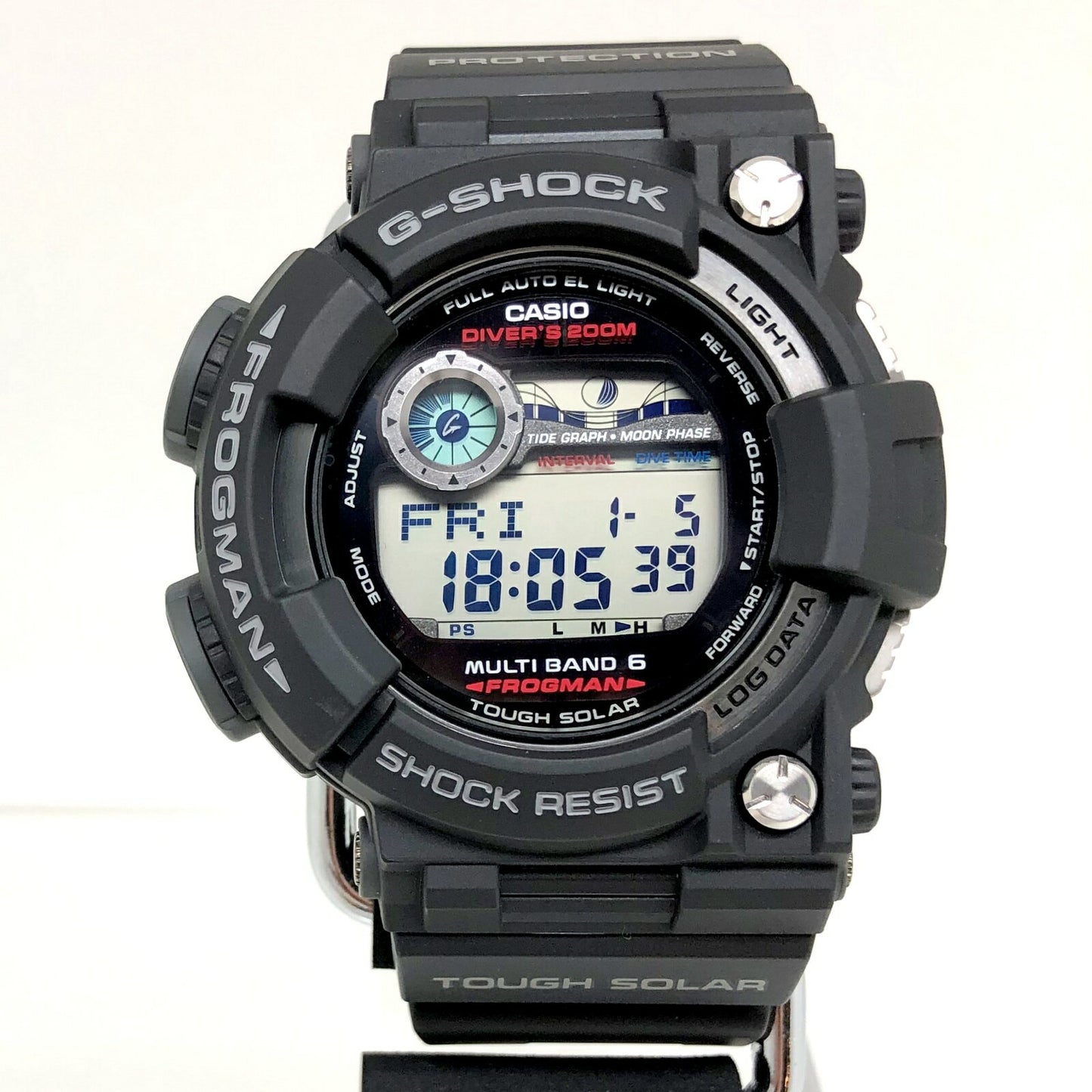 CASIO G-SHOCK Watch Frogman Master of G Black Digital GWF-1000-1JF Used in Japan