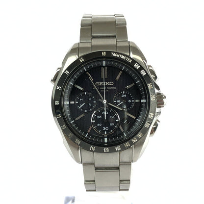 Seiko Brightz Watch Chronograph Solar Radio 8B82-0AE0 SAGA077 Used in Japan