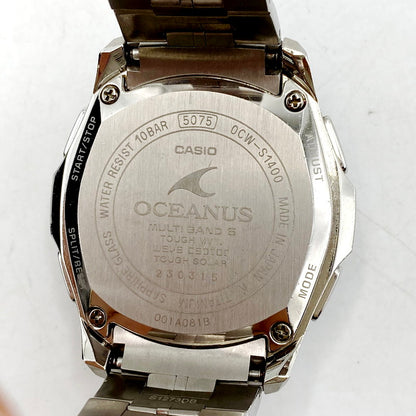 Casio Watch Oceanus Radio Wave Solar Silver CW-S1400 Used in Japan