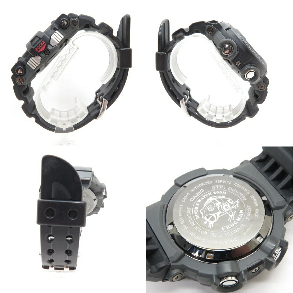 Casio Watch G-Shock Radio GWF-1000-1JF Solar Frogman Used in Japan