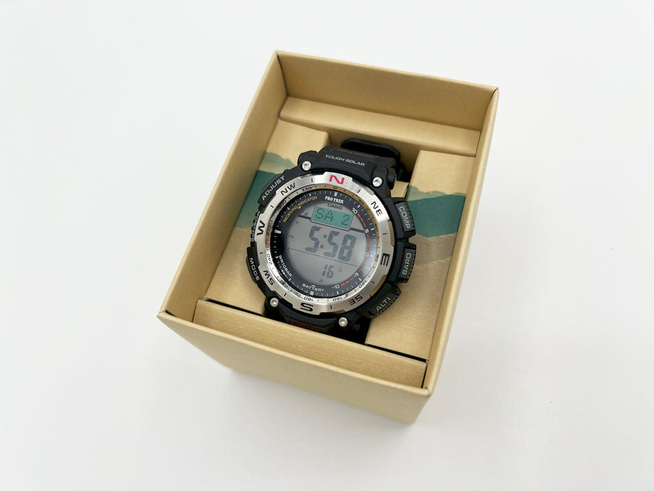 Casio Watch Protrek Climber Line Radio Wave Solar PRW-3400-1JF Used in Japan