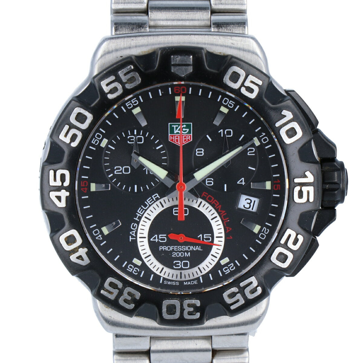 TAG Heuer TWatch Formula 1 CAH1110.BA0850 Chronograph 41mm Black Dial Used in Ja