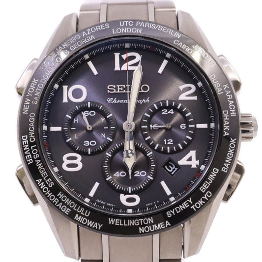 SEIKO セイコー ブライツ 20周年記念限定 ソーラー電波 メンズ 腕時計 チタン 黒文字盤 替えベルト付 SAGA295 / 8B92-0AY0【いおき質