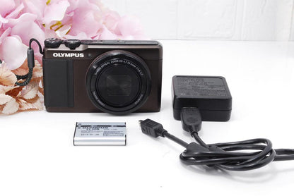 OLYMPUS STYLUS XZ-10 Brown Digital Camera Used in Japan