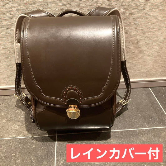 Randoseru Japanese School Bag Kid's Backpack Shirley Temple Brown Used