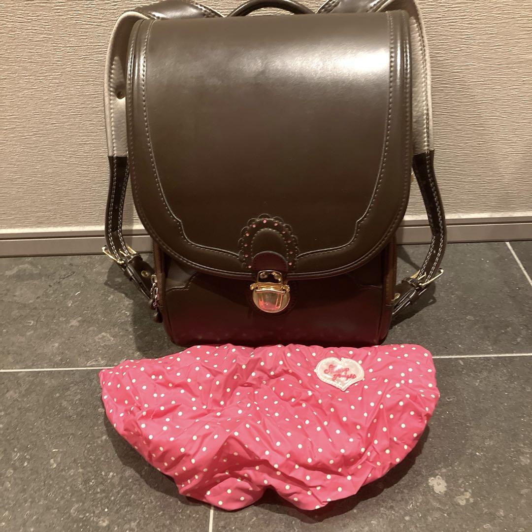 Randoseru Japanese School Bag Kid's Backpack Shirley Temple Brown Used