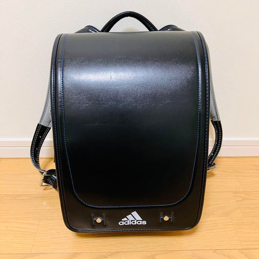 Randoseru Japanese School Bag Kid's Backpack Adidas limited model Black Used