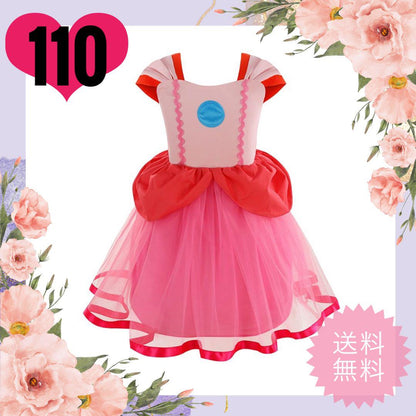 Super Mario Bros. Universal studio japan Princess Peach Kids Cosplay 110cm Used