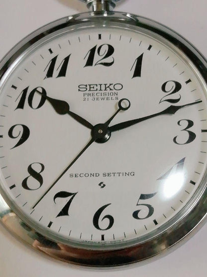 Seiko Railroad Pocket Watch Manual winding Used in Japan