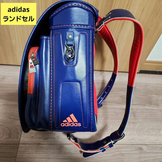Randoseru Japanese School Bag Kid's Backpack Adidas Limited Color Blue Red Used