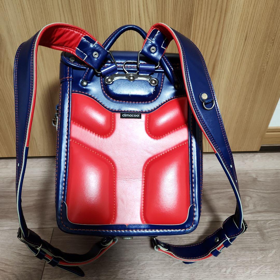 Randoseru Japanese School Bag Kid's Backpack Adidas Limited Color Blue Red Used