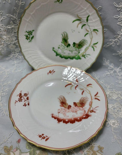 Rare Richard Ginori Red Cock Rhett & Green Plate Dish From Japan