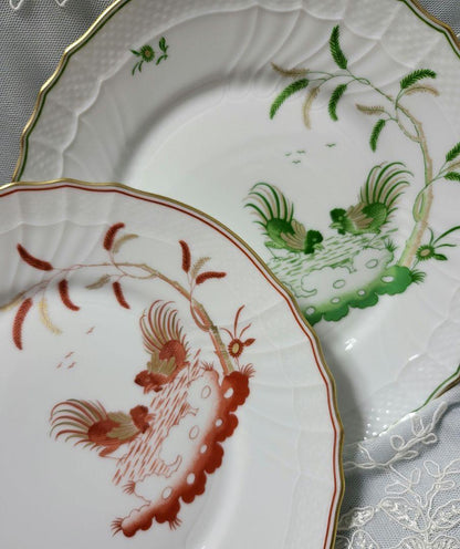 Rare Richard Ginori Red Cock Rhett & Green Plate Dish From Japan