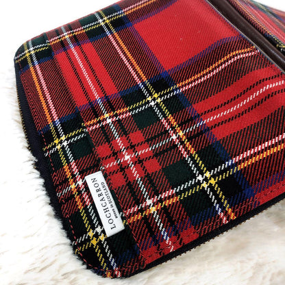 Hobonichi Notebook Cover A6 Original Size Zippers Locaron Tartan Check Red Used