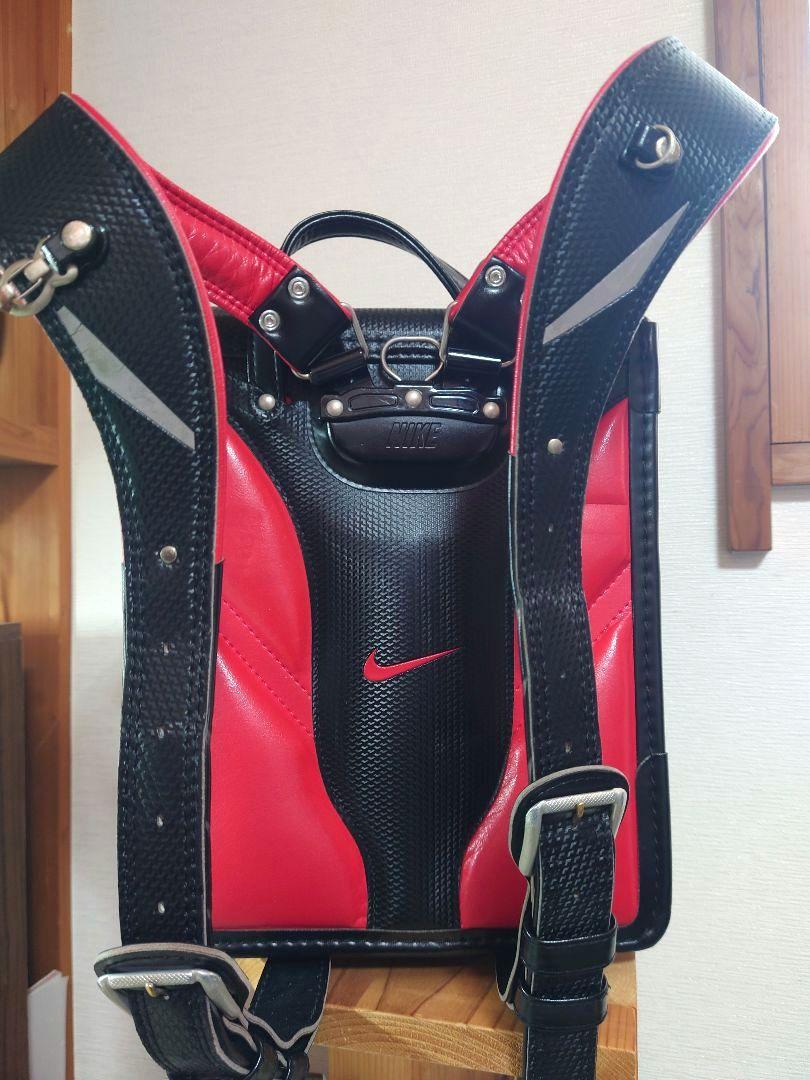 Randoseru Japanese School Bag Kid's Backpack Black x Red NIKE Used