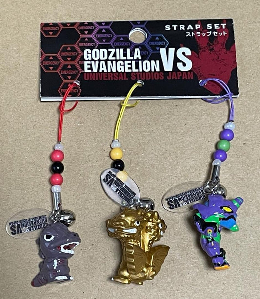 Godzilla Evangelion King Ghidorah Universal studio japan Limited Strap Set Used