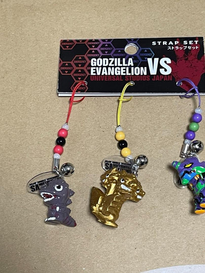 Godzilla Evangelion King Ghidorah Universal studio japan Limited Strap Set Used