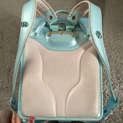 Randoseru Japanese School Bag Kid's Backpack Barbie Light Blue Used