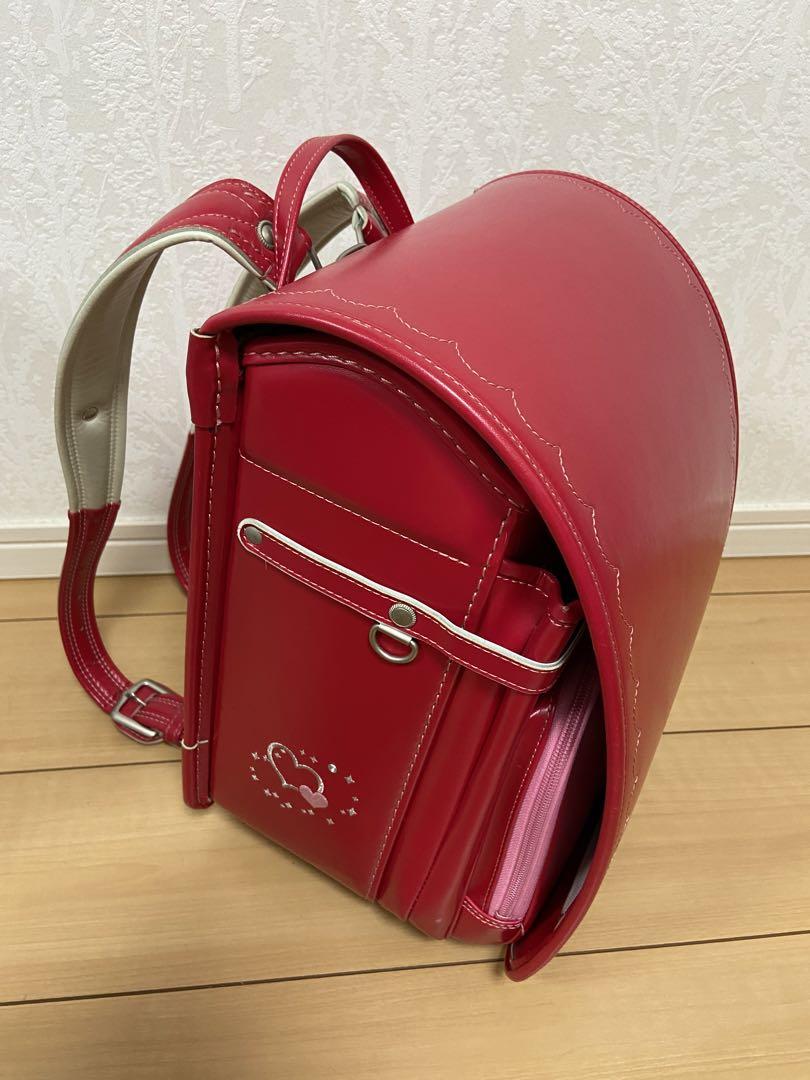 Randoseru Japanese School Bag Kid's Backpack Heart Red Used