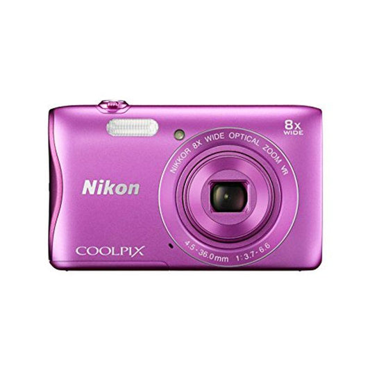 Nikon Digital Camera COOLPIX S3700 Pink 8x Optical Zoom Used in Japan