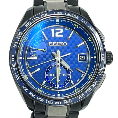 Seiko Watch Brights Dark Blue Dial Solar Radio SAGA265(8B63-0AS0) Used in Japan