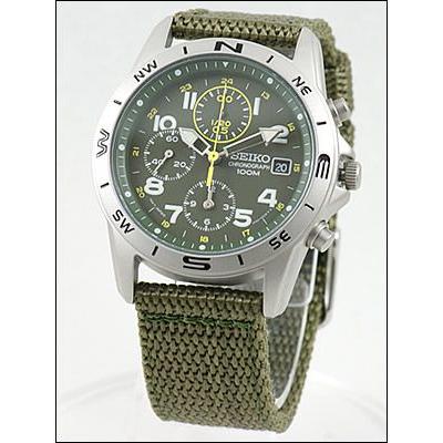 New SEIKO Watch SND377P2 Men's Chronograph Green From Japan