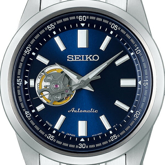 Seiko Selection Mechanical SCVE051 Men's Watch Open Heart Blue New From Japan