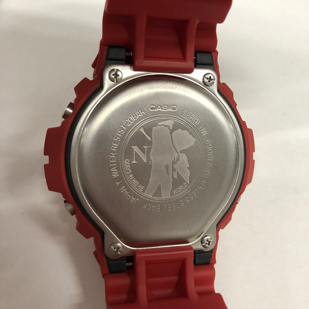 Rare Casio Watch G-Shock Evangelion Asuka Model DW-6900FS 2.0 Used in Japan