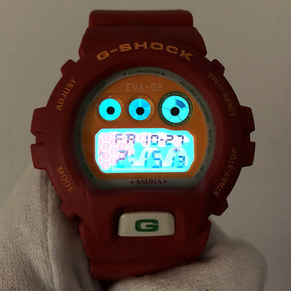 Rare Casio Watch G-Shock Evangelion Asuka Model DW-6900FS 2.0 Used in Japan