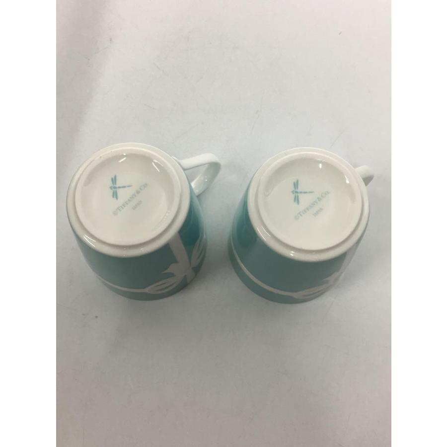 TIFFANY&Co. Western 2-piece set pair mug blue ribbon Used in Japan