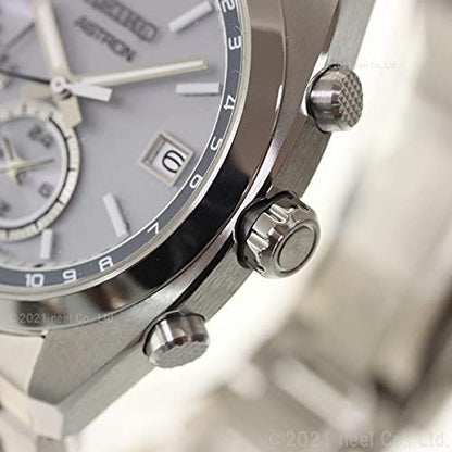 New Astron Seiko Watch Solar Radio Line SBXY009 Men's Silver From Japan