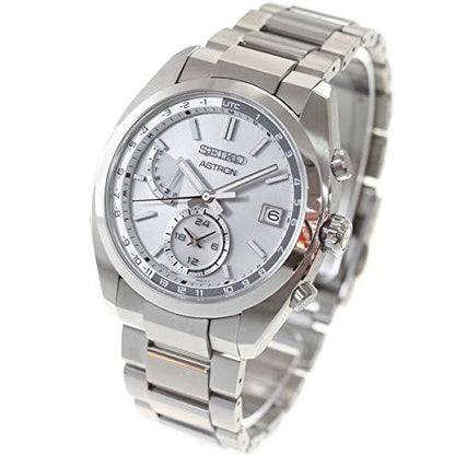 New Astron Seiko Watch Solar Radio Line SBXY009 Men's Silver From Japan